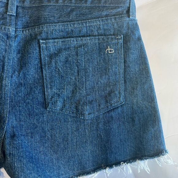 RAG & Bone TWO-TONE CUTOFF DENIM SHORTS IN DOUBLE BLUES size 30 - Picture 5 of 12